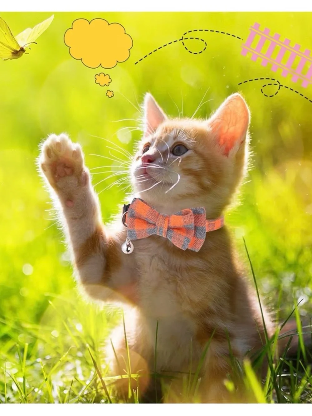 NWT Plaid Bow Tie Cat Collar with Bell - bundle mixed colors !! Adjustable